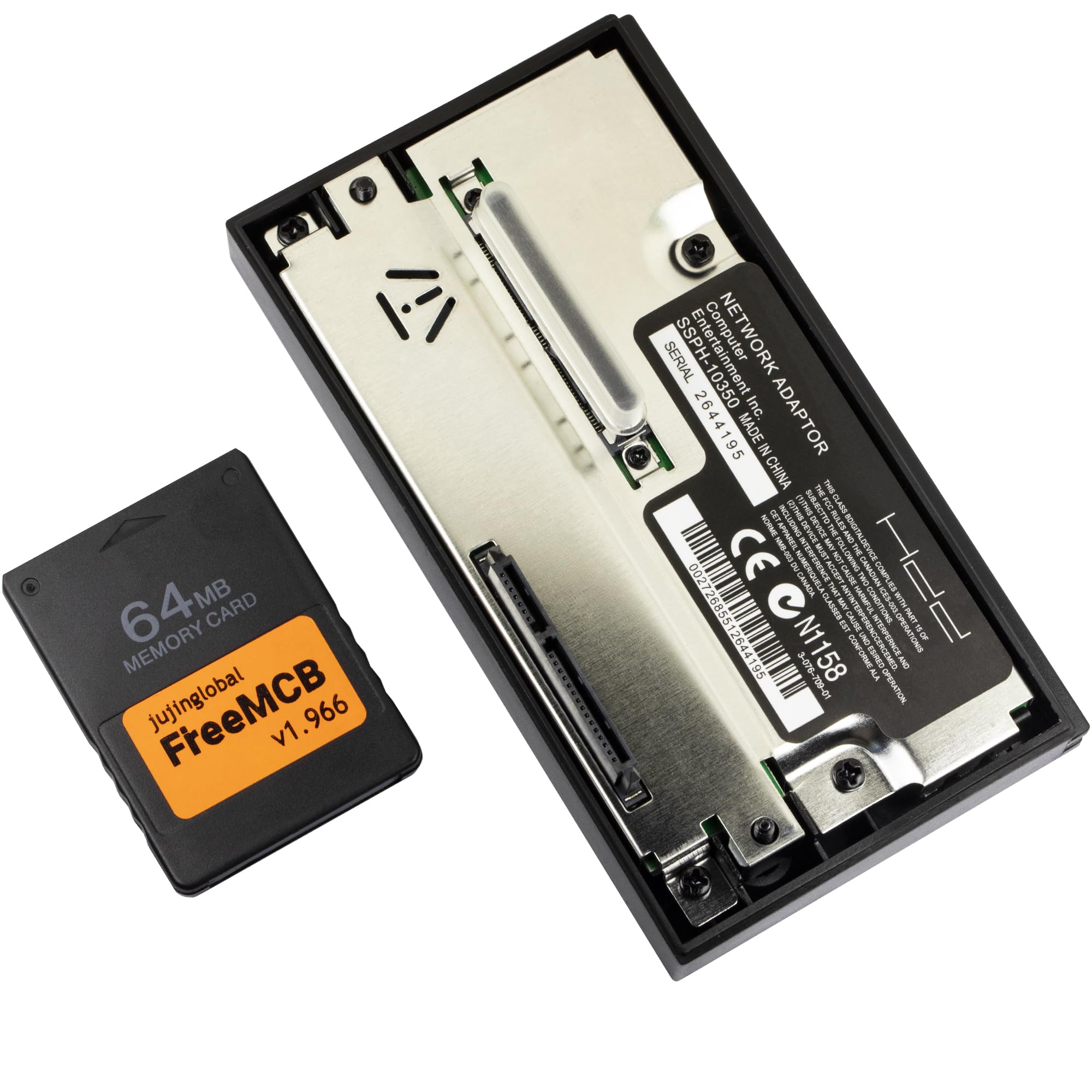 Jujinglobal Network Adapter Hdd Hard Disk And 64Mb Free Memory Card Boot For Ps2 Sata Interface